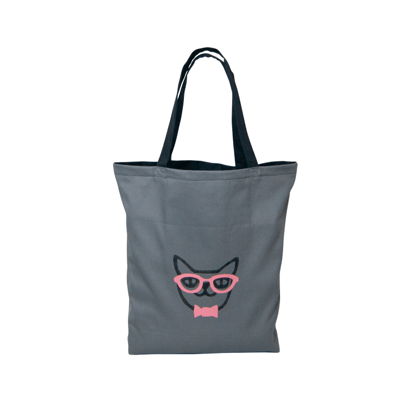 リュネ&ミャウ 100% Organic tote bag GRAY