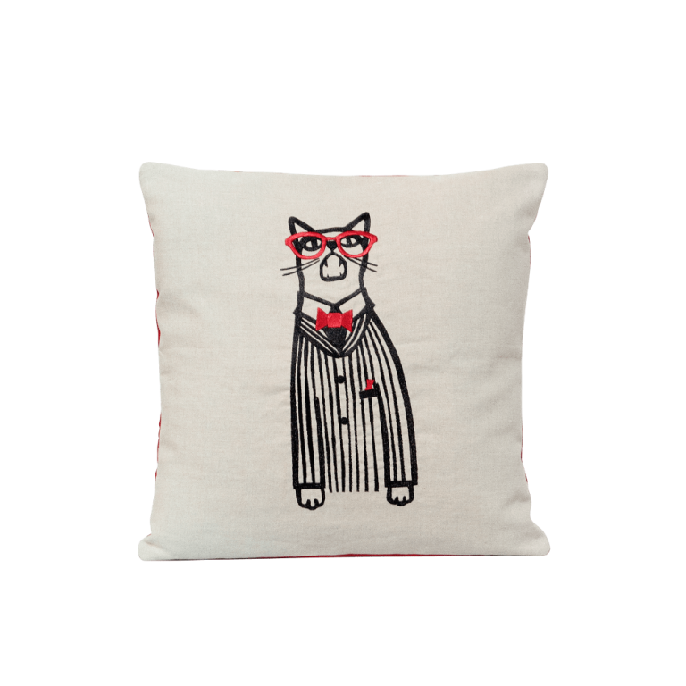 リュネ&ミャウ 100% Organic Cushion RED